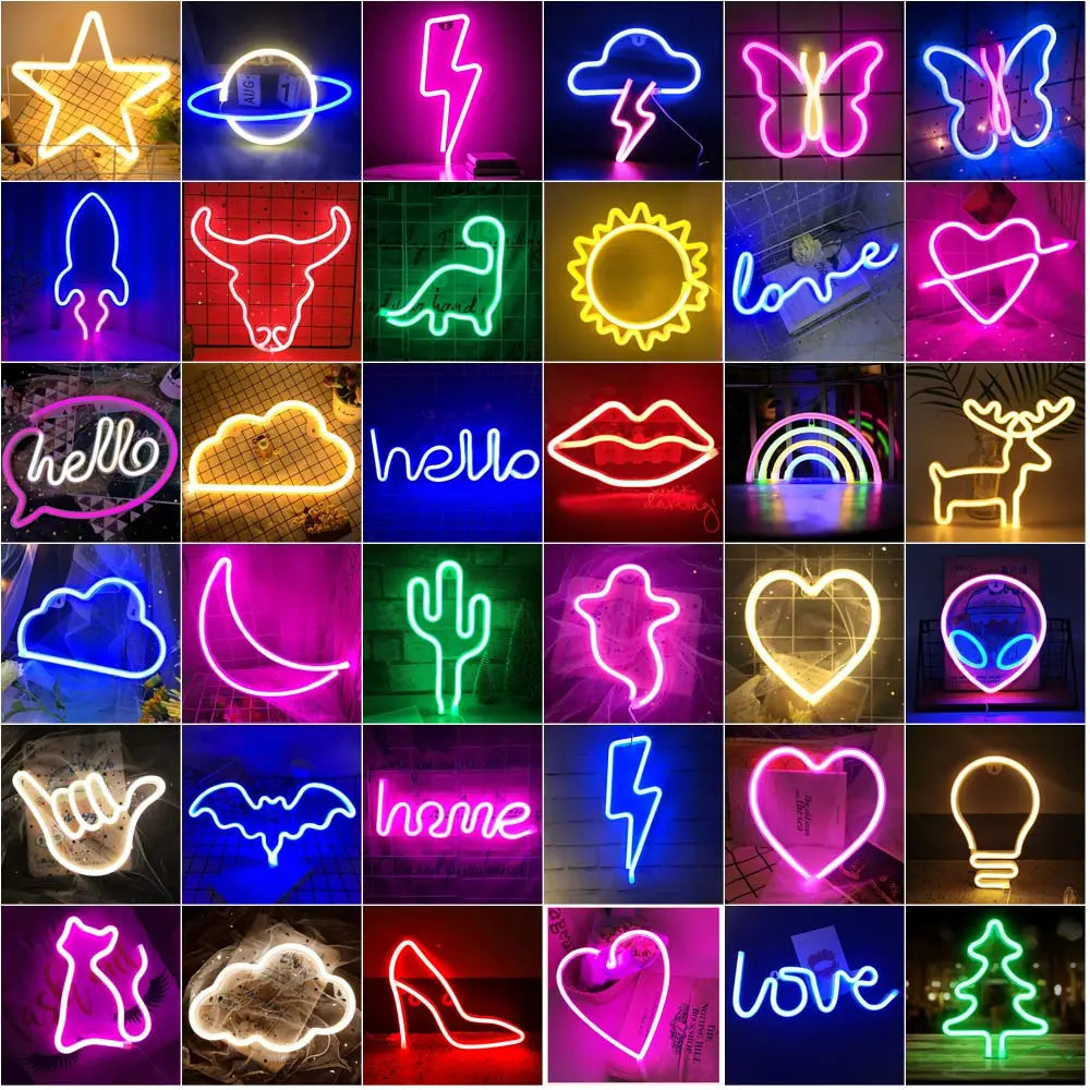 LED Neon Night Light Art