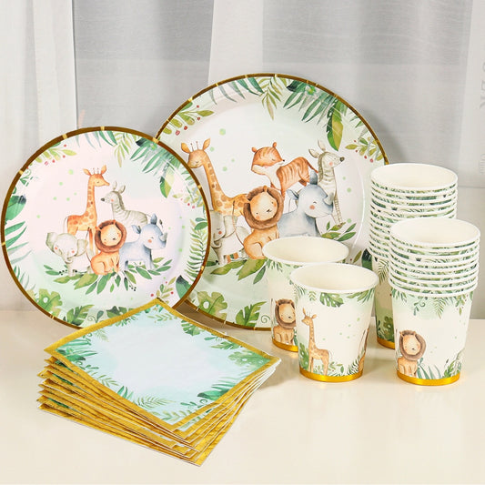 Jungle Animal Disposable Plates