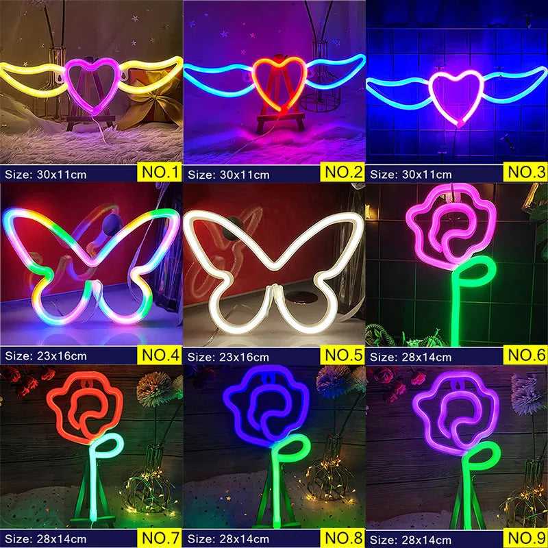 LED Neon Night Light Art