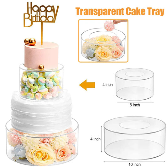 1PCS Clear Acrylic Cake Display Board