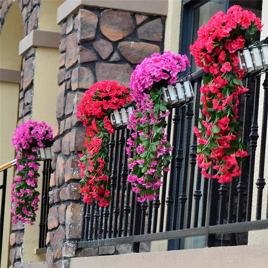 Artificial Violet Flower Vines Plastic Fake Flowers