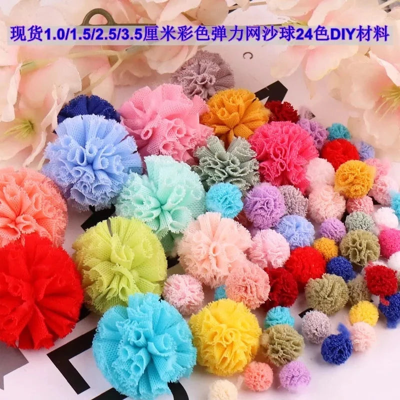 Pom Elastic Flowers Balls