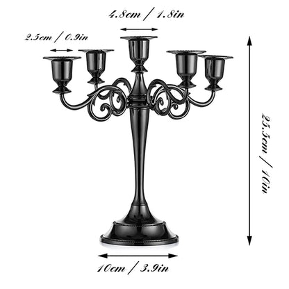 3/5-Arm Metal Plated Candle Holders