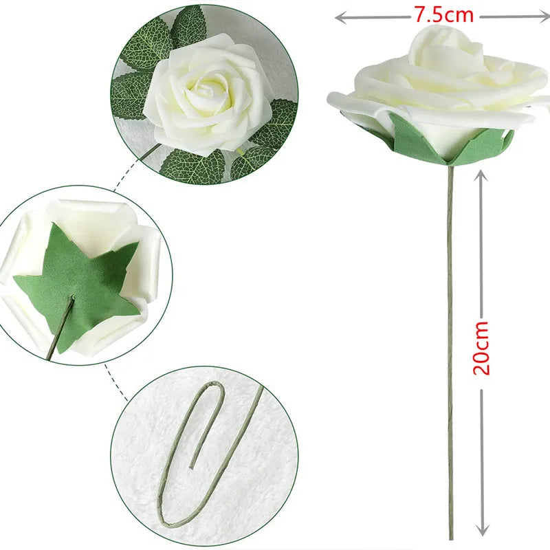 Artificial Rose Flowers Foam