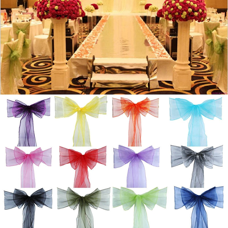 High Quality Organza Chair Sash Bow