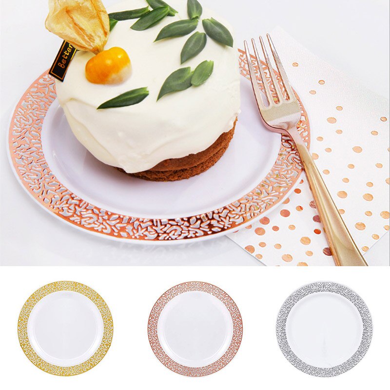 Gold Disposable Plastic Party Tableware