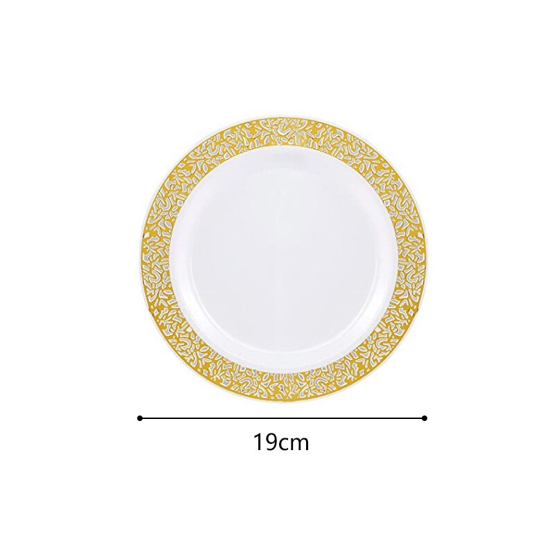 Gold Disposable Plastic Party Tableware