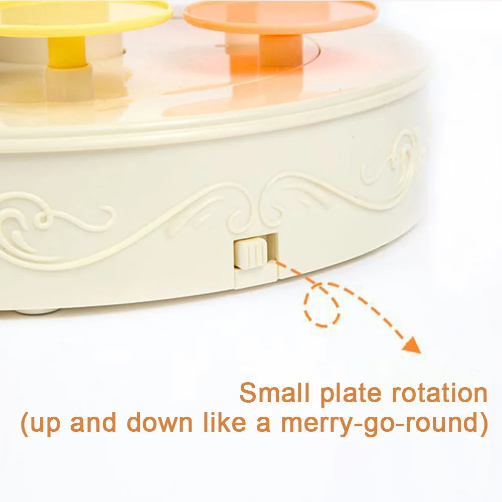 2 Tiers Auto Rotating Cake Stand