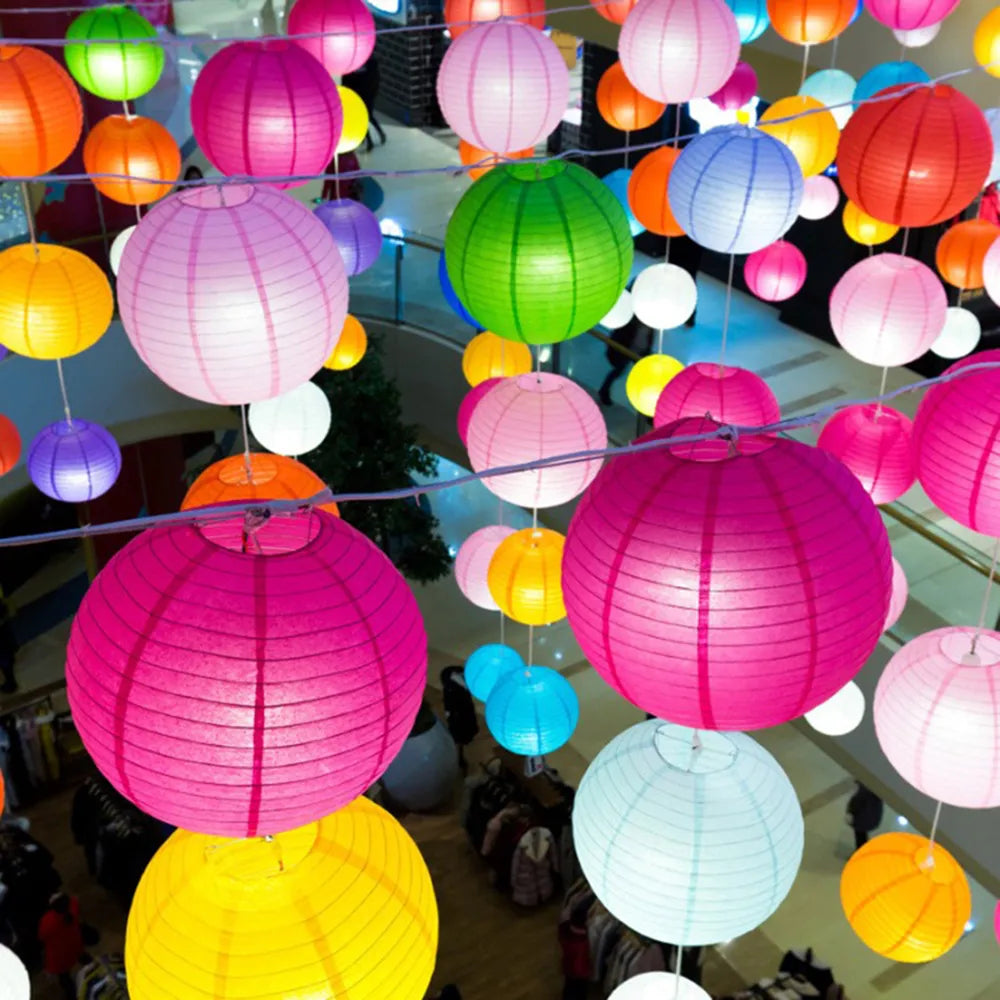 Pink Paper Lanterns for Wedding Decoration