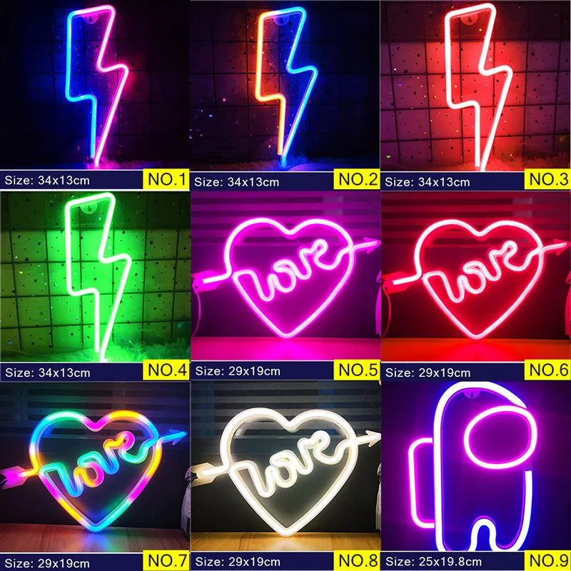 LED Neon Night Light Art